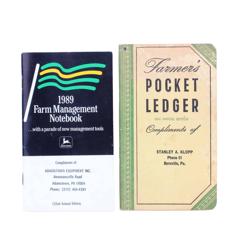Lot of (1) Farmer's Pocket Ledger and (1) 1989 Farm Management Notebook - Unused