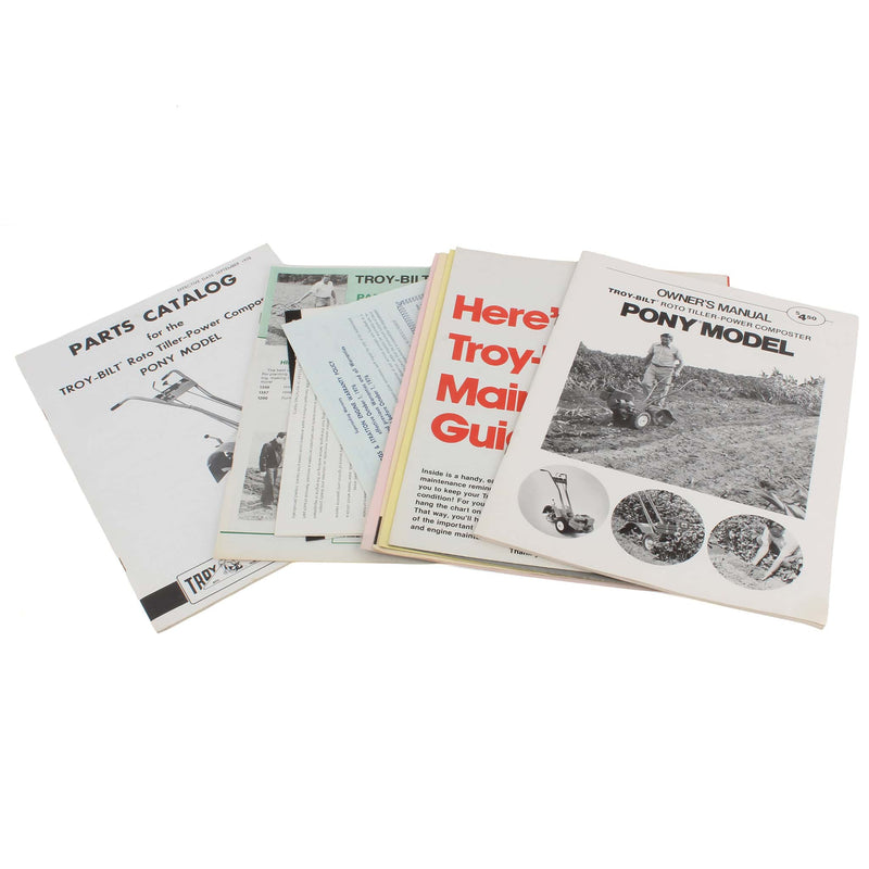 Lot of  (2) Company Calendars, (5) Farming Sales Brochures, (2) Lawn & Garden Sales Brochures, (1) Troy-Bilt Owners Manual Packet and (1) Information Booklet