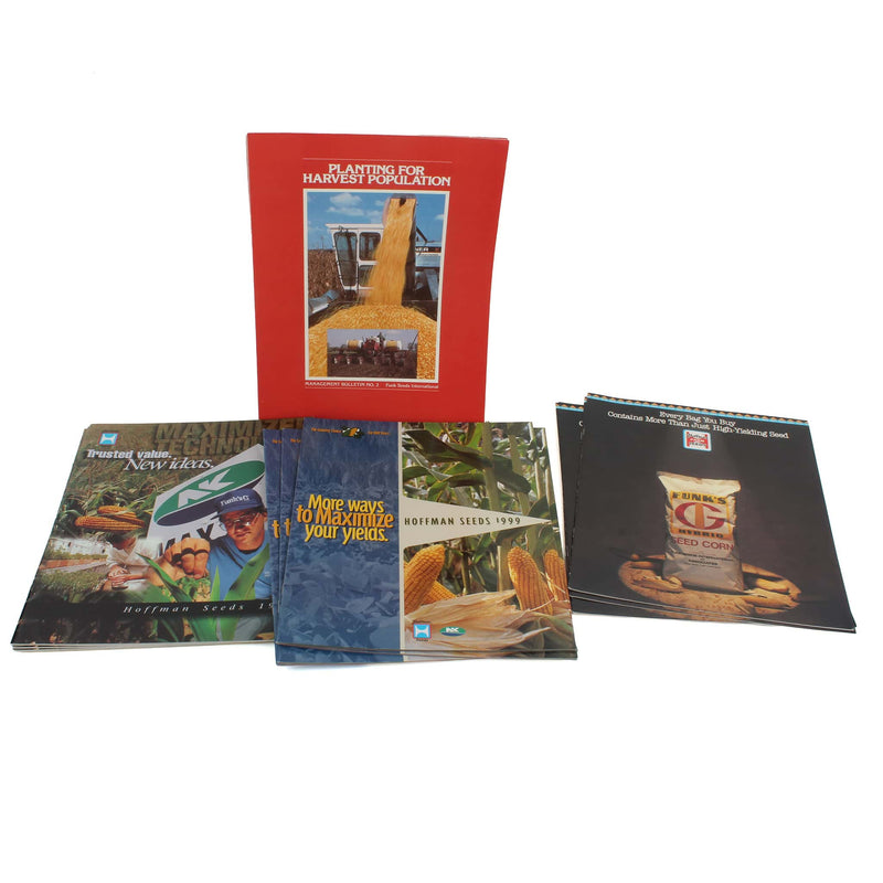 Lot of (23) Hoffman Seed Catalogs, (12) Funk's G Hybrid Information and Sales Pamphlets, (4) Planting Harvest Population Management Bulletin, and (1) Swift Notepad