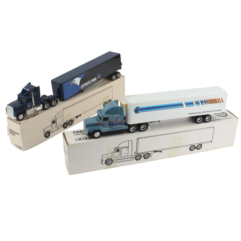 Lot of (1) 1/64 Express Mail (USPS) Semi Truck <br>and (1) Werner Enterprises Semi by ERTL