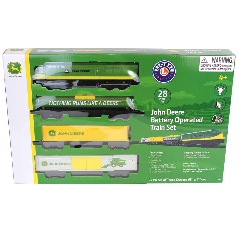 Lionel John Deere Battery Operated Diesel Train Set