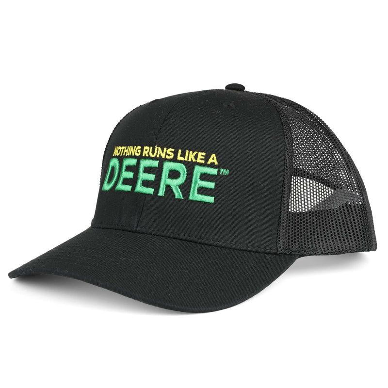 John Deere Nothing Runs Like a Deere Black Mesh Back Hat