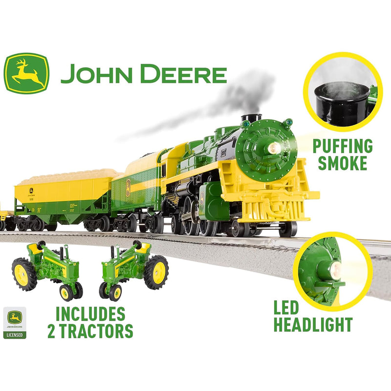 1/48 John Deere Steam Freight LionChief Electric O Gauge Bluetooth 5.0 Train Set with Remote by Lionel