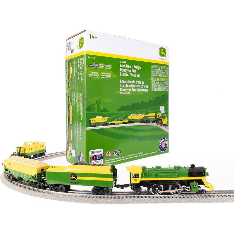 1/48 John Deere Steam Freight LionChief Electric O Gauge Bluetooth 5.0 Train Set with Remote by Lionel