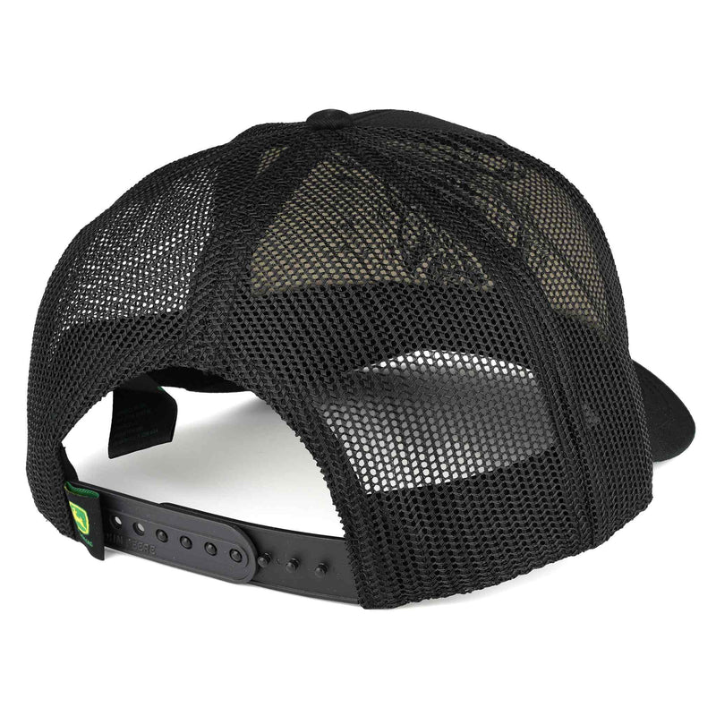 John Deere Vintage Style Patch Black Mesh Back Hat