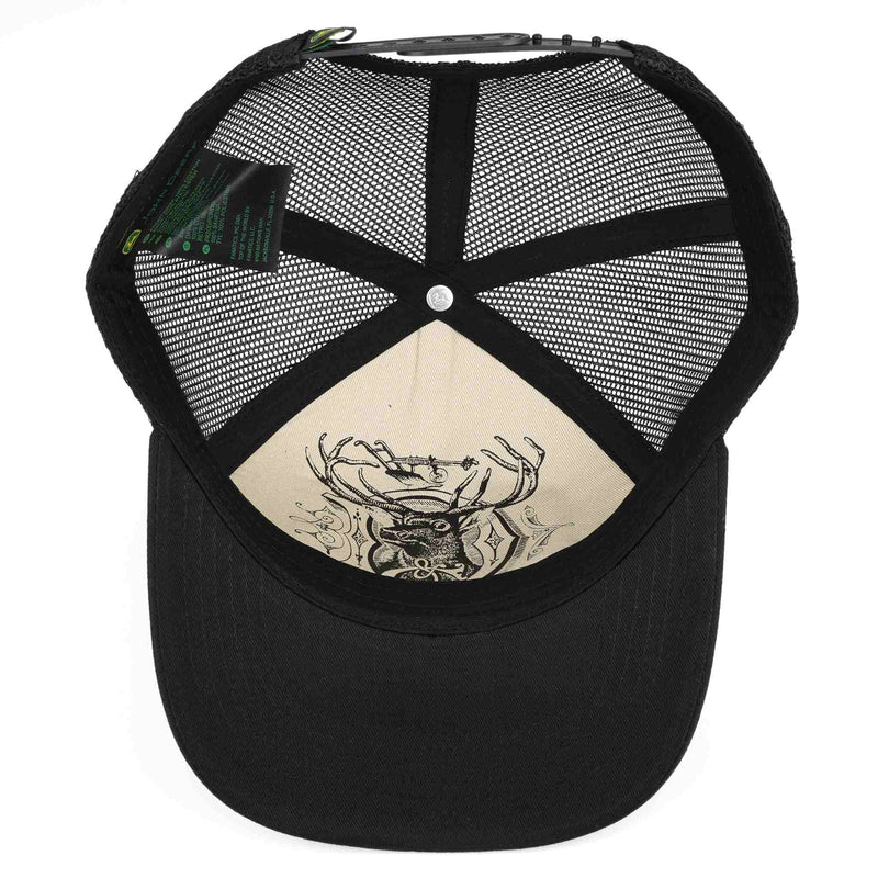 John Deere Vintage Style Patch Black Mesh Back Hat