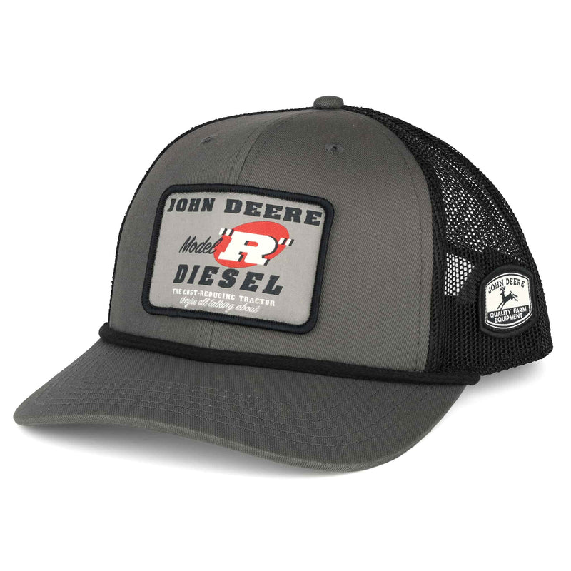 John Deere Model R Diesel Gray & Black Mesh Back Hat