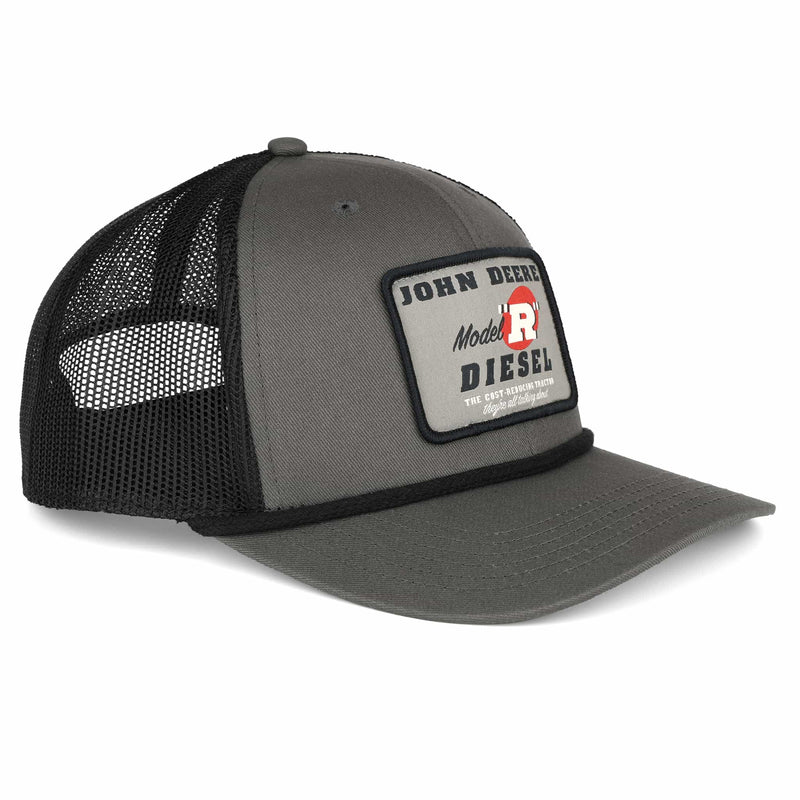 John Deere Model R Diesel Gray & Black Mesh Back Hat