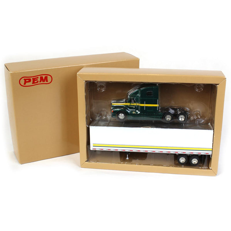 1/64 Freightliner FLD120 with White Box Trailer by PEM, Builders Transport by