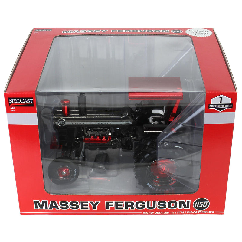 (B&D) Chrome Set of 2 ~ 1/16 Massey Ferguson 1150 with Canopy, Rear Duals & Firestone Tires- Damaged Item