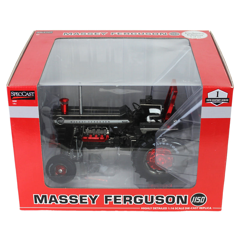 Chrome Set of 4 ~ 1/16 Massey Ferguson 1150 Tractors with Firestone Tires, Outback Toys Exclusive