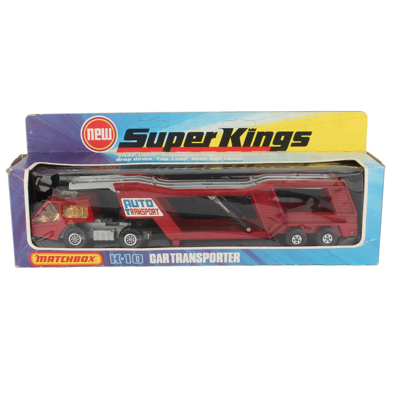 Matchbox SuperKings K-10 Red Auto Transport Car Transporter Carrier Truck