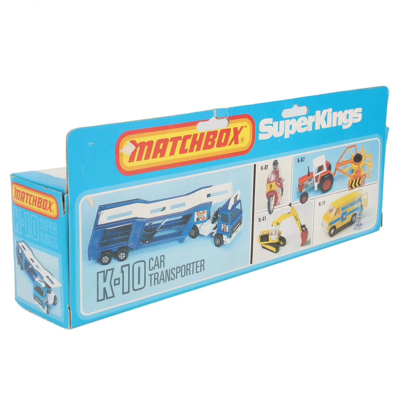 Matchbox SuperKings K-10 Blue Courier Car Transporter Carrier Truck