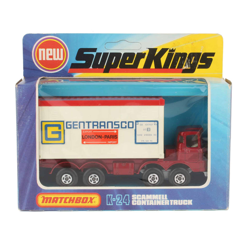 Matchbox SuperKings K-24 Scammell Container Truck, Gentransco London to Paris