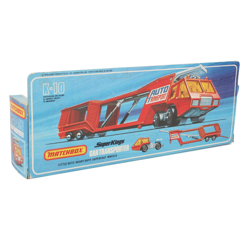 Matchbox SuperKings K-10 Red Auto Transport Car Transporter Carrier Truck