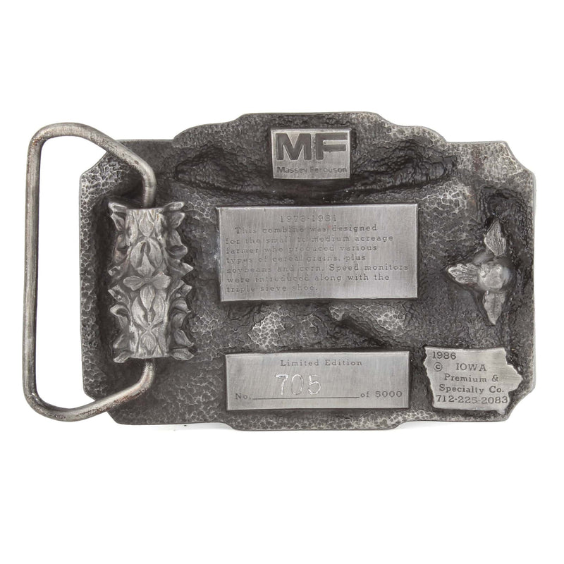 Massey Ferguson 540 Combine Limited Edition Metal Belt Buckle
