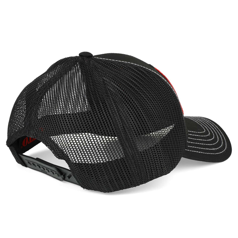 Massey Ferguson Logo Black Mesh Back Hat with White Stitching