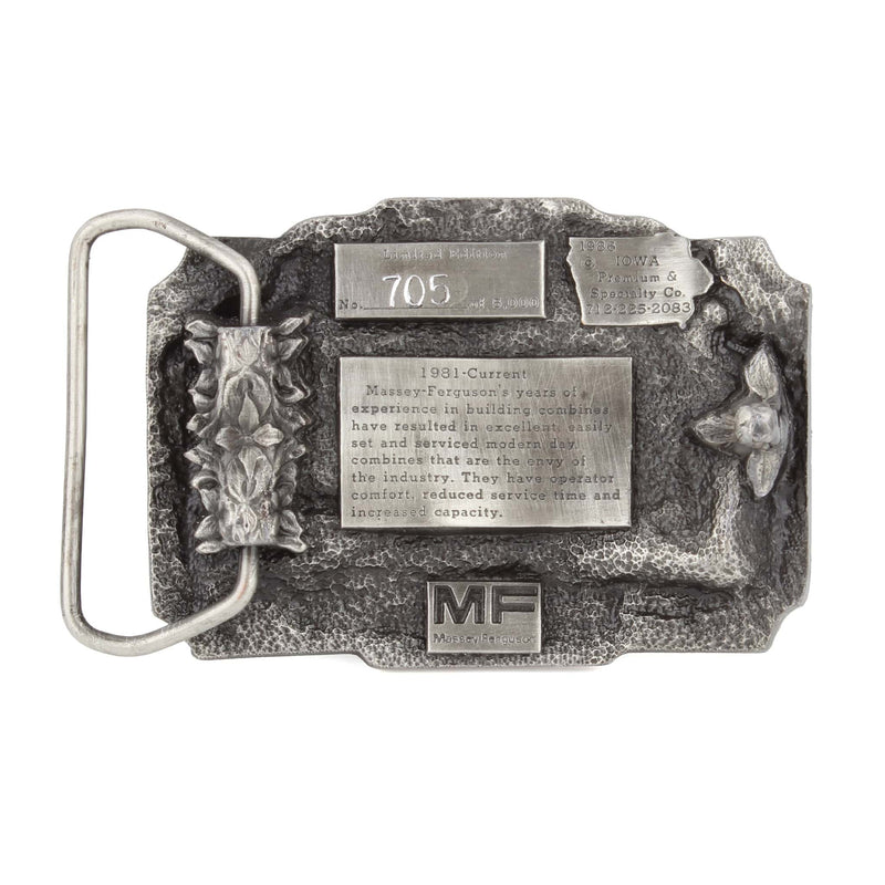 Massey Ferguson 860 Combine Limited Edition Metal Belt Buckle