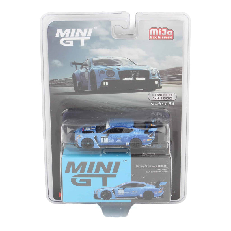 1/64 Mijo Bentley Continental GT3 #11, Team Parker, 2020 Total 24 Hrs of Spa Limited Edition by Mini GT