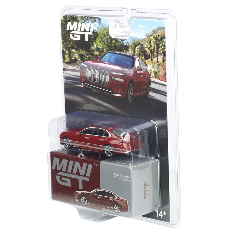 1/64 BMW i7 xDrive60 Aventurin, Red, Mini GT