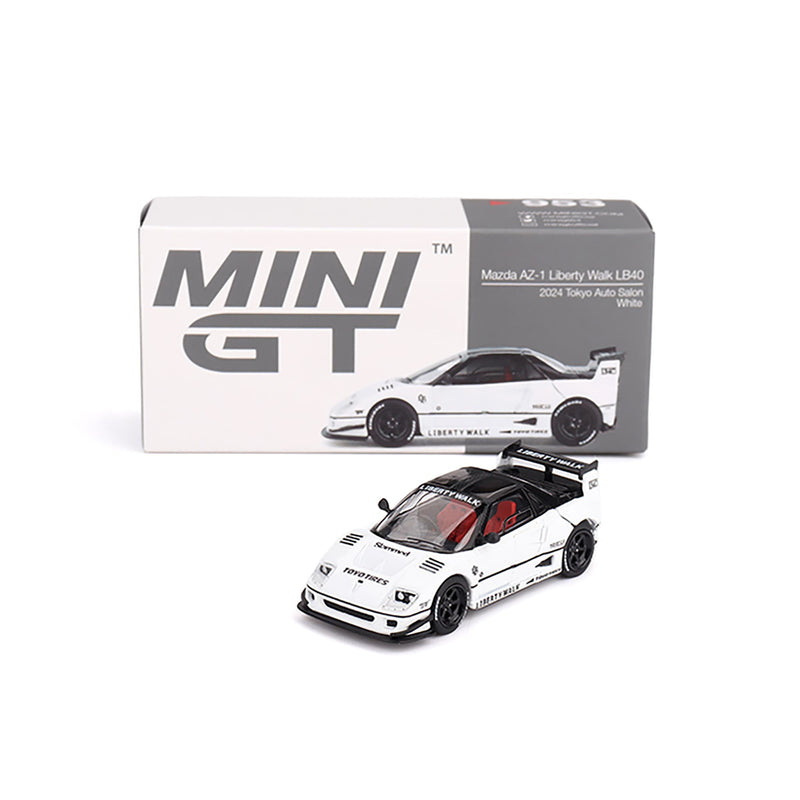 1/64 Mazda AZ-1 Liberty Walk LB40, White, 2024 Tokyo A, Mini GT