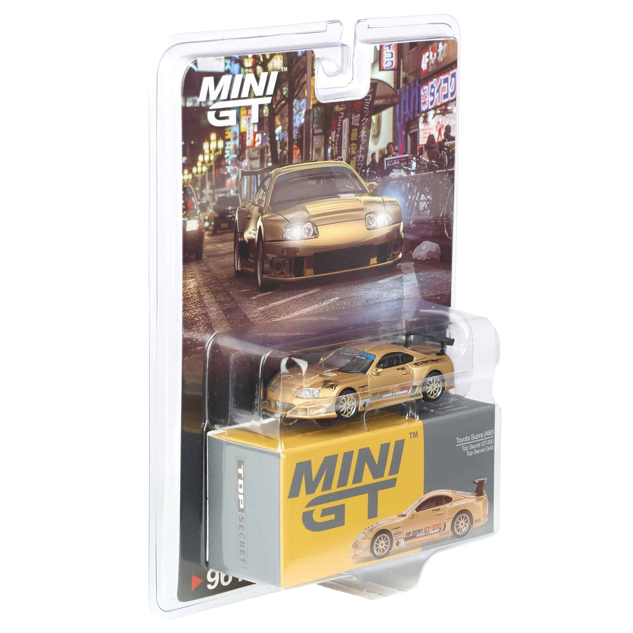 1/64 Toyota Supra A80, Top Secret GT-300, Gold, Mini GT — Outback Toys