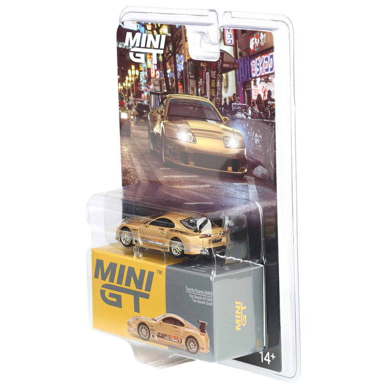 1/64 Toyota Supra A80, Top Secret GT-300, Gold, Mini GT