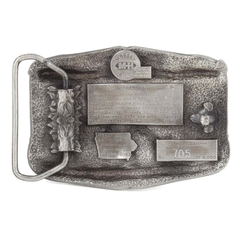 Massey Harris 21A Combine Limited Edition Metal Belt Buckle