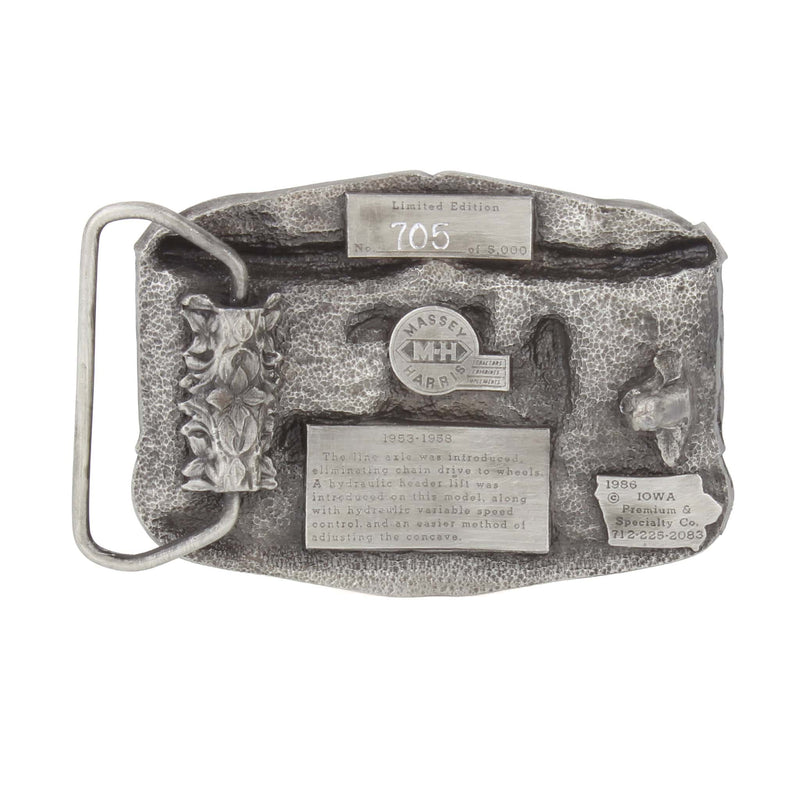 Massey Harris 60 Combine Limited Edition Metal Belt Buckle