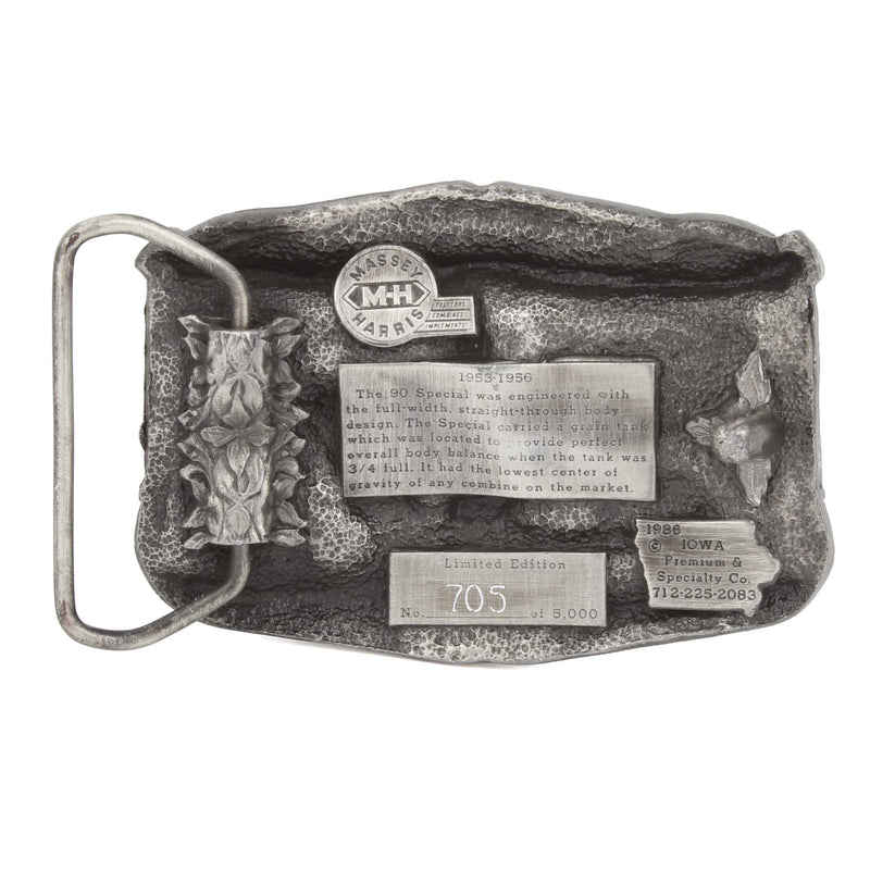 Massey Harris 90 Special Combine Limited Edition Metal Belt Buckle