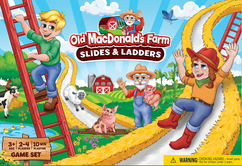 Old MacDonald's Farm Slides & Ladders Board Game
