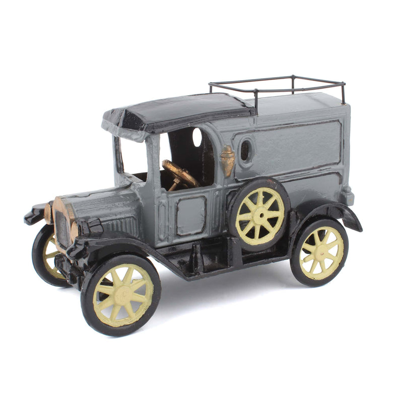 9-Inch Cast Iron Gray Delivery Truck