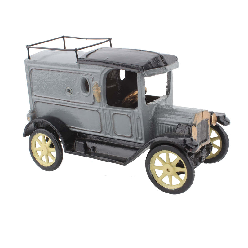 9-Inch Cast Iron Gray Delivery Truck