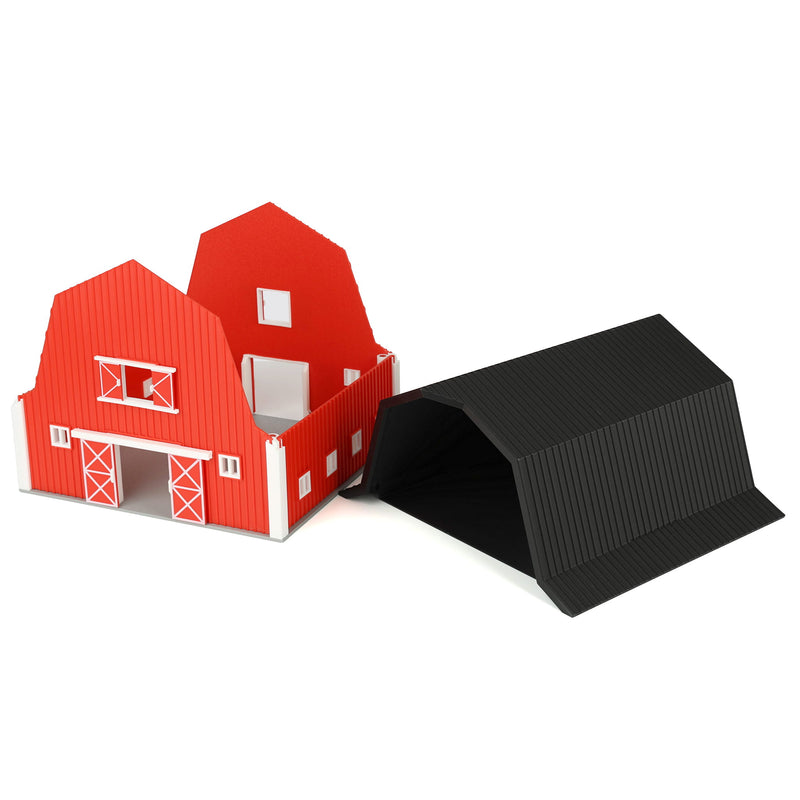1/64 Barn & Fence Set with Accessories by Microville Toys