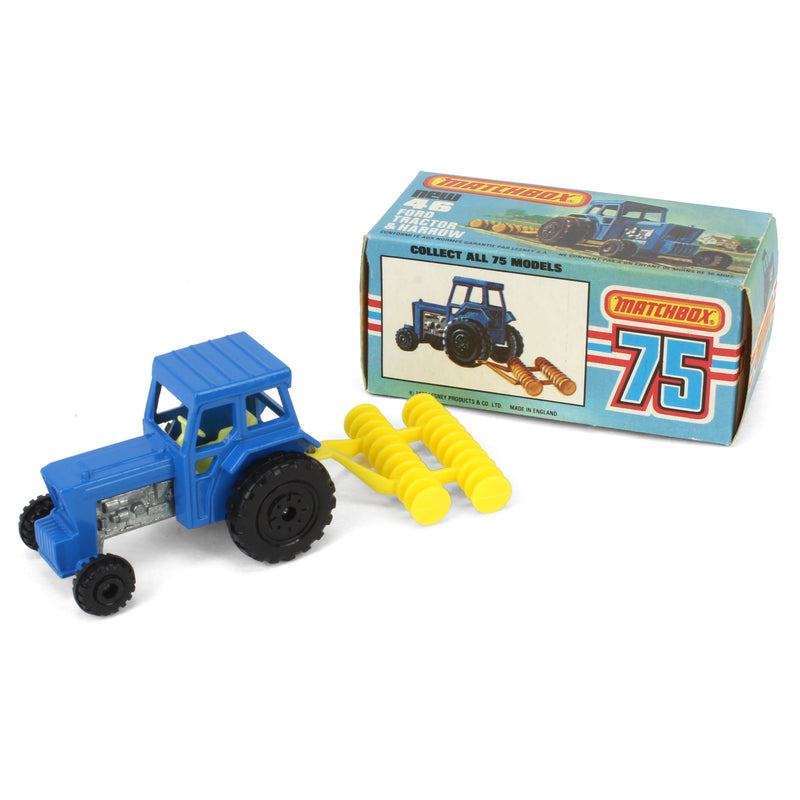 Vintage Matchbox Ford Tractor with Harrow