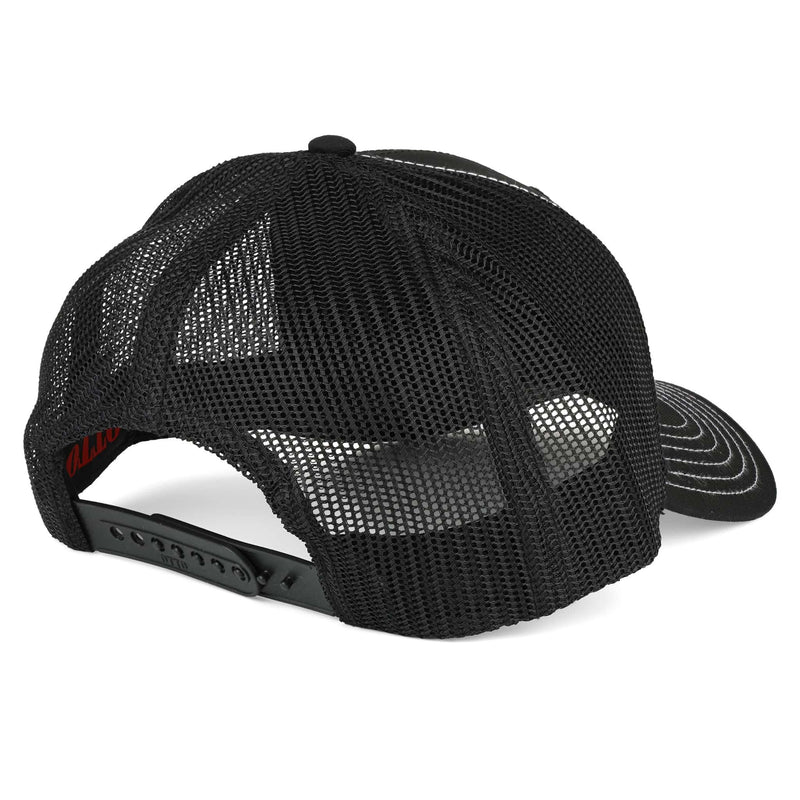 Allis Chalmers Logo Black Mesh Back Cap with White Stitching