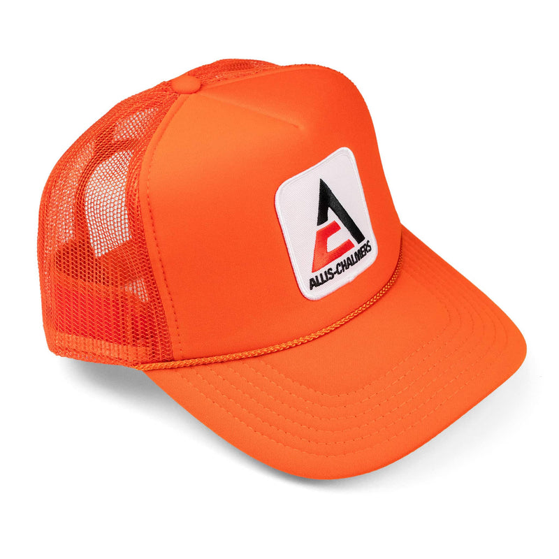Allis Chalmers Logo Orange Foam Trucker Rope Hat