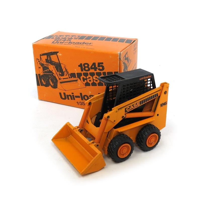 1/35 Case 1845 Uni-loader Skid Loader with Black Cage by NZG