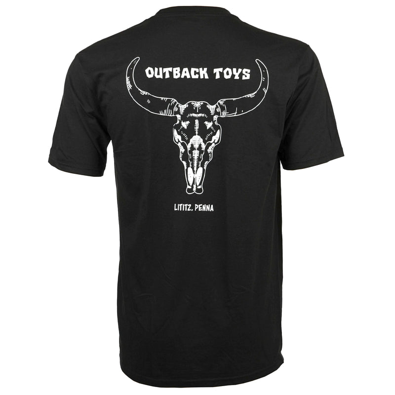 Men's Outback Toys T-Shirt, Black with Longhorn