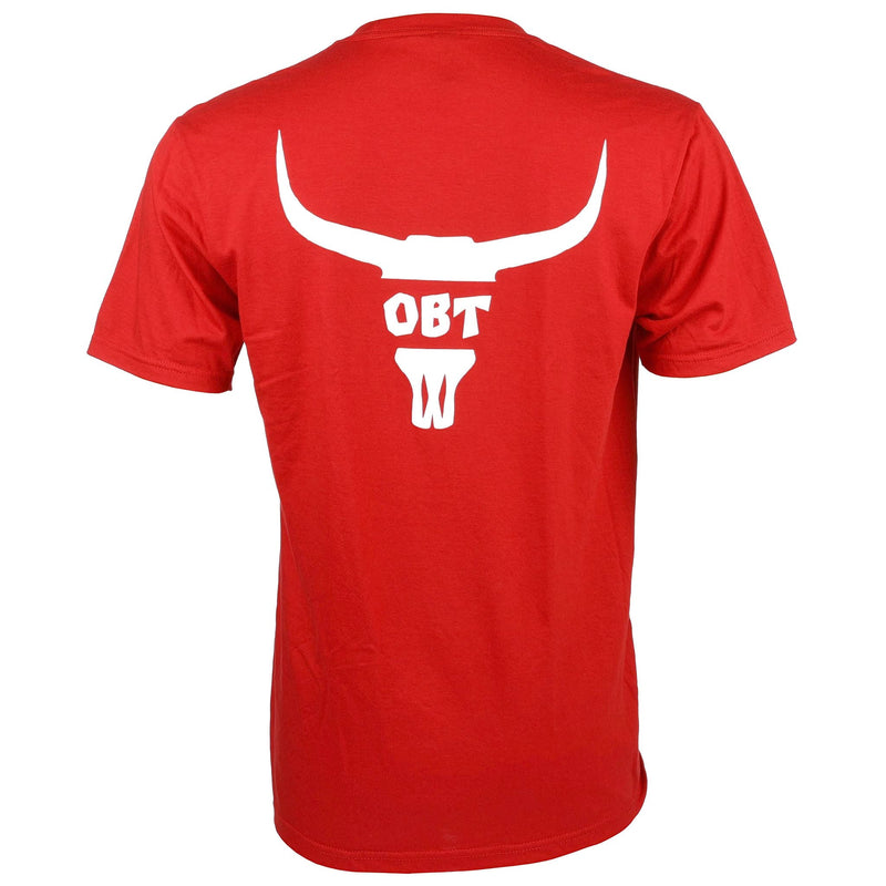 Men's Outback Toys T-Shirt, Red with OBT Logo & Longhorn