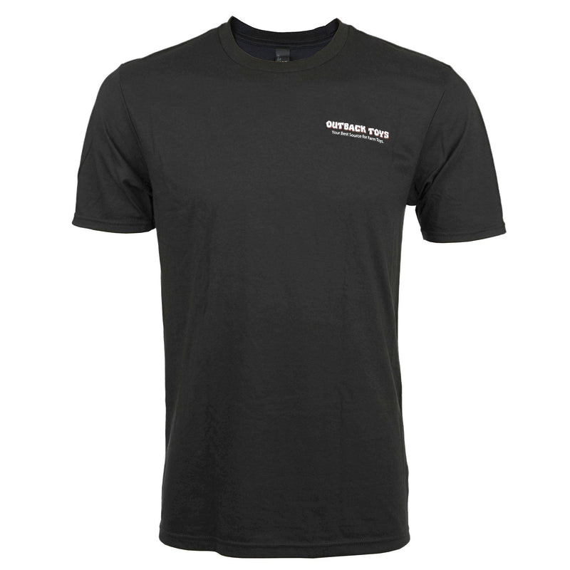 Youth Outback Toys T-Shirt, Black with OBT Logo & Red Tractor