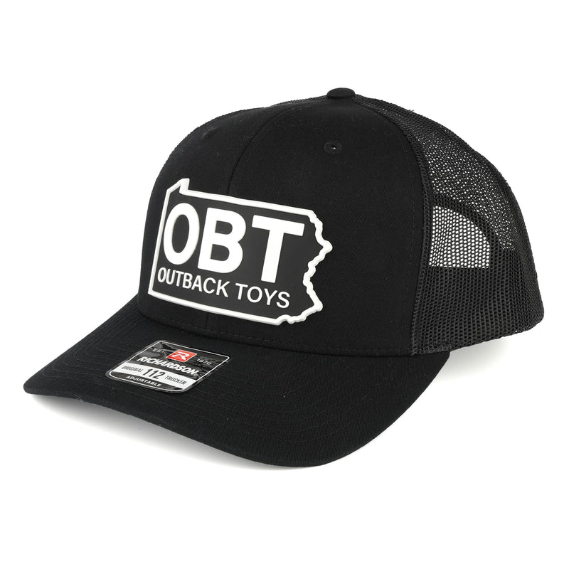 Outback Toys Black Richardson Cap with OBT PA PVC Patch