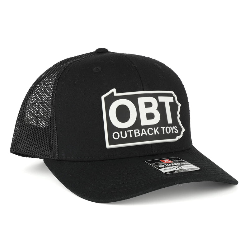 Outback Toys Black Richardson Cap with OBT PA PVC Patch