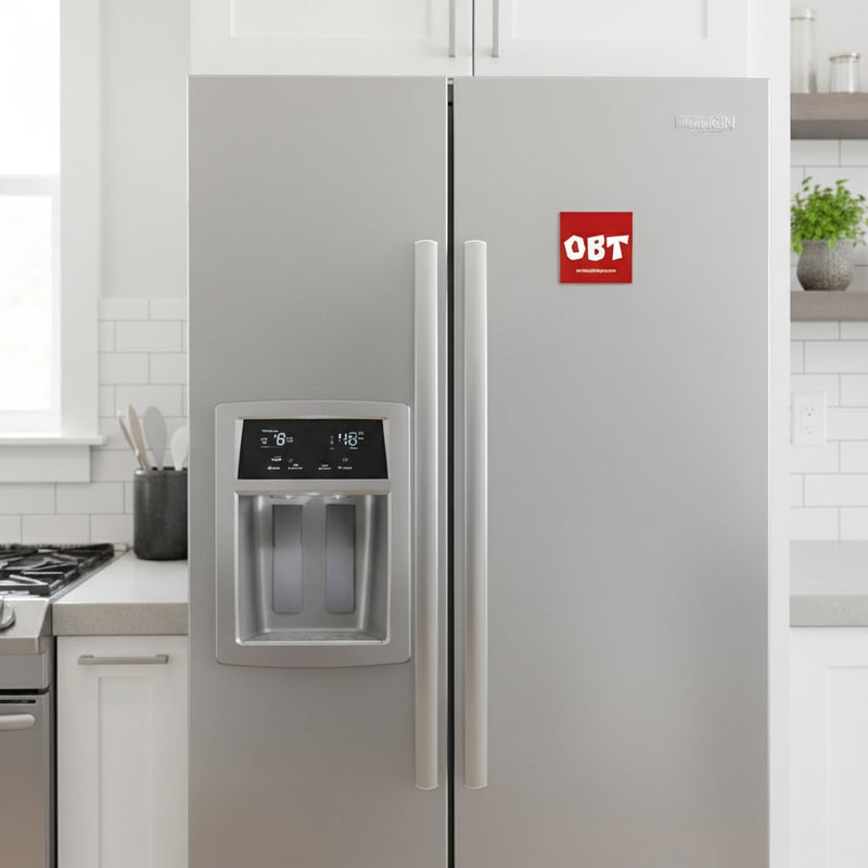 Outback Toys 2.5in Magnet with OBT Logo, Red