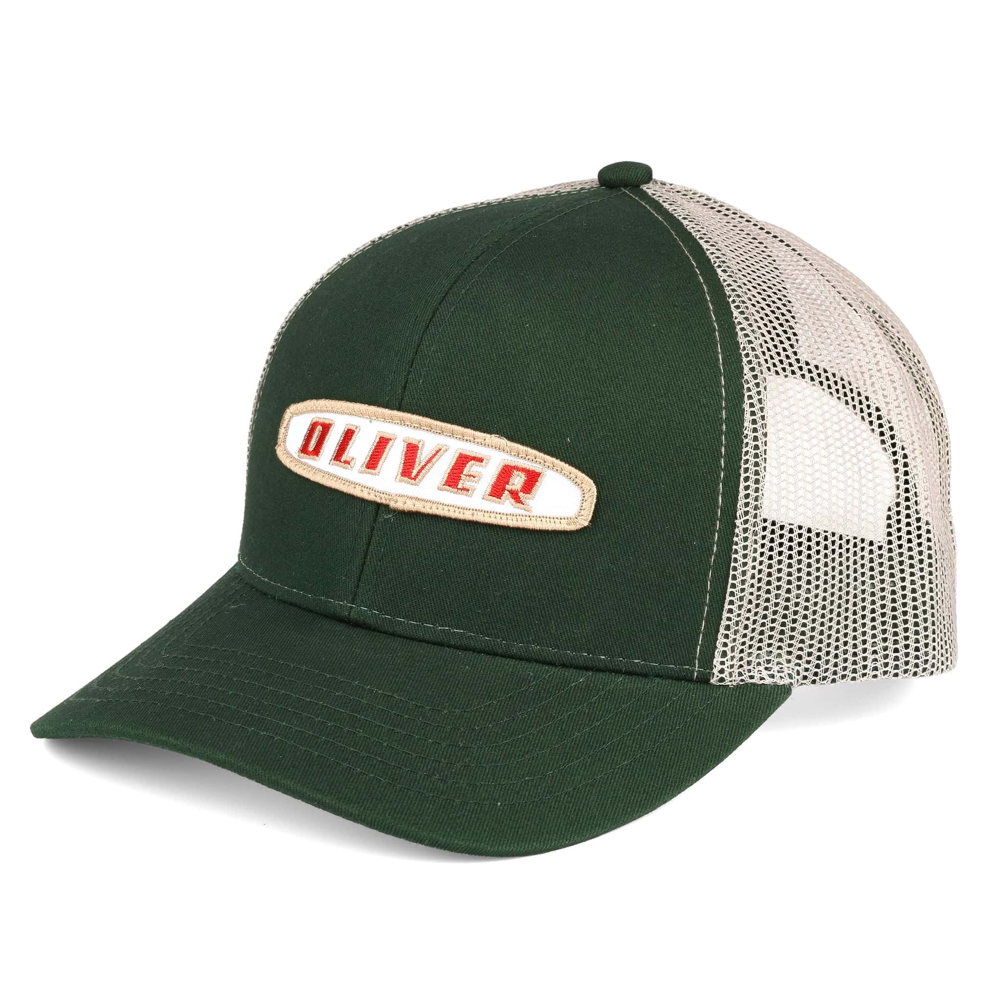 Oliver Oval Logo Green Hat with Tan Mesh Back — Outback Toys