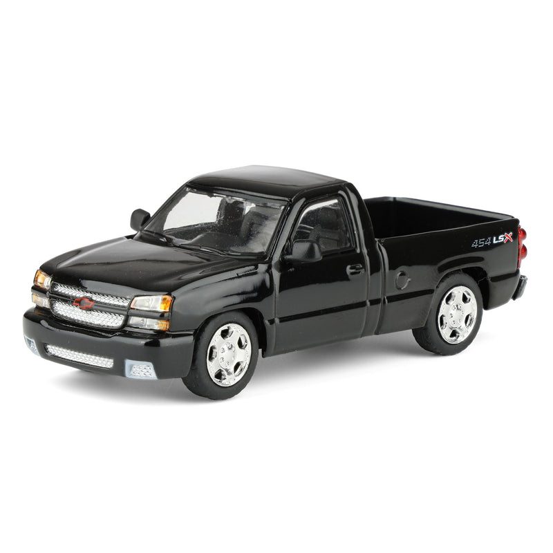 1/64 2006 Chevrolet Silverado SS Single Cab Pickup Truck, Onyx Black, PARA64