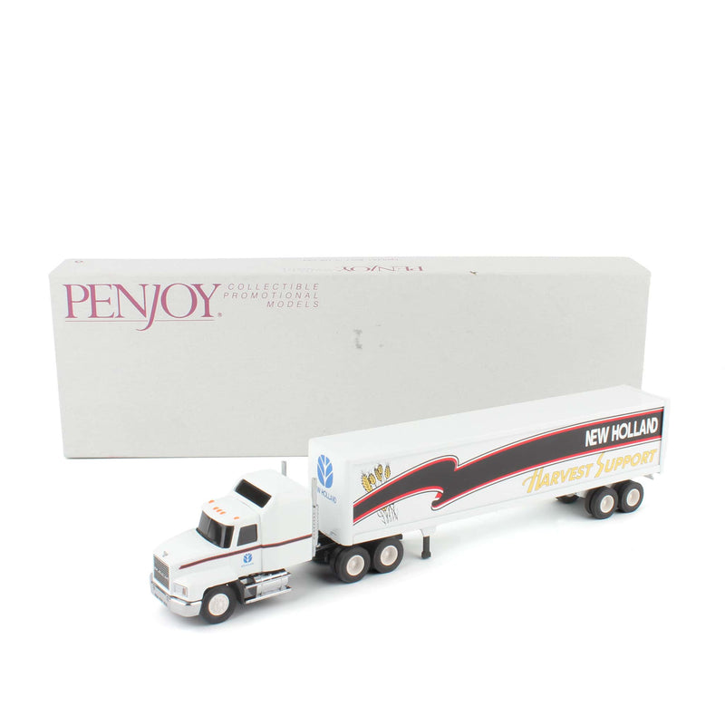 1/64 New Holland Harvest Support Mack CH 600 Semi Truck & Trailer by Penjoy
