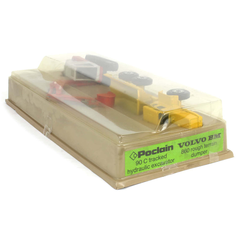 Construction Set with Poclain 90C and Volvo BM 860 Rough Terrain Dumper