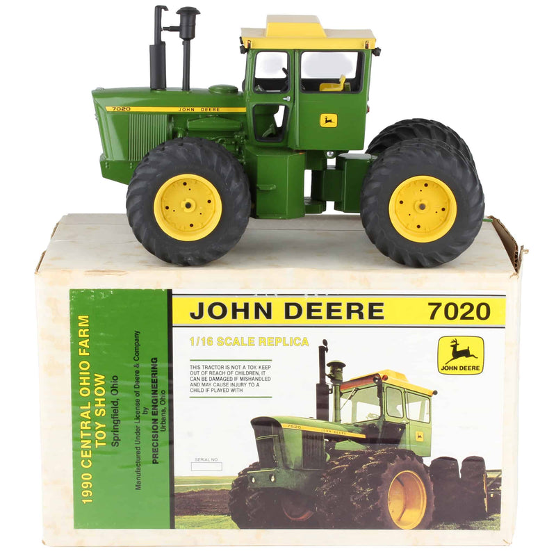 1/16 Custom John Deere 7020 Tractor by Precision Engineering, 1990 Central Ohio Farm Toy Show - Damaged Item