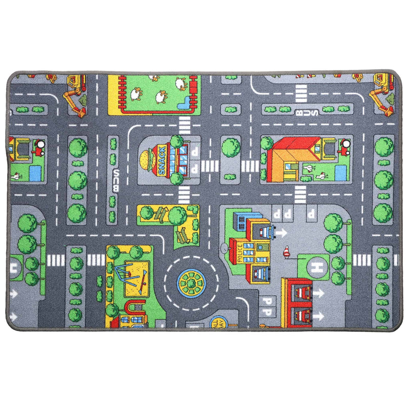 Double-Sided Farm & Street Play Carpet, 32in x 47in
